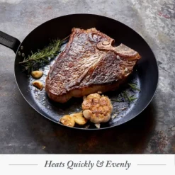 Merten & Storck 10" Open Fry Pan: Carbon Steel, Induction Compatible, Hand Wash, Black, Steel Handle, Lifetime Warranty -Cookware Store GUEST 30bff574 2b2f 414d 8ef3 ded6bfc2911b