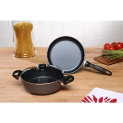 Swiss Diamond 3 Piece Cookware Set - Fry Pan And Casserole