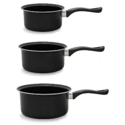 Brentwood 3-Piece Nonstick Carbon Steel Saucepan Set In Black -Cookware Store GUEST 31680edd 6436 40e5 9b79 7e7f0bade452