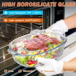 Itopfox 2.8L Glass Casserole Baking Dish With Lid, Large Oval Dish For Oven, Freezer & Microwave, Clear Container 12 Itopfox 2.8L Glass Casserole Baking Dish With Lid, Large Oval Dish For Oven, Freezer & Microwave, Clear Container -Cookware Store GUEST 32080909 10cc 47be a3d9 d4e19c589472