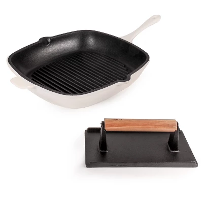 BergHOFF Neo 2Pc Cast Iron Grill Set, Grill Pan & Bacon/Steak Press 11 BergHOFF Neo 2Pc Cast Iron Grill Set, Grill Pan & Bacon/Steak Press - Image 9