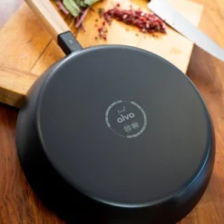 Alva Cookware Forest Nonstick Carbon Steel Frying Pan Skillet, Stay Cool Acacia Wood Handle, Pre-Seasoned, Non Toxic Cookware, Electric Skillet -Cookware Store GUEST 3231e1ee 6ee4 4085 8425 58a5ee965e77