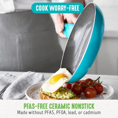 GreenLife Essentials 8" Ceramic Nonstick Aluminum Fry Pan 4 GreenLife Essentials 8" Ceramic Nonstick Aluminum Fry Pan - Image 2