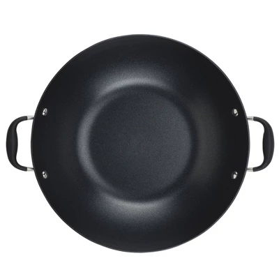 Anolon Advanced Home 14" Hard Anodized Nonstick Wok With Side Handle And Lid Onyx 11 Anolon Advanced Home 14" Hard Anodized Nonstick Wok With Side Handle And Lid Onyx - Image 9