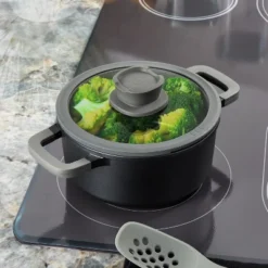 BergHOFF Leo Stone+ Nonstick Ceramic Cookware Set With Glass Lid, Recycled Cast Aluminum -Cookware Store GUEST 34e3d815 62ef 4780 ad80 5575f49fca39