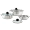IMUSA 3pc Basic Caldero Set With Glass Lid: Aluminum Cookware, 6-Piece, Electric & Gas Compatible, Hand Wash 2 IMUSA 3pc Basic Caldero Set With Glass Lid: Aluminum Cookware, 6-Piece, Electric & Gas Compatible, Hand Wash -Cookware Store GUEST 36462af3 331d 4cbf a4a2 d4c2ab9e13b2