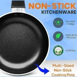 SereneLife 20 Piece Kitchenware Pots & Pans Set – Basic Kitchen Cookware, Black Non-Stick Coating Inside, Heat Resistant Lacquer (Grey) 12 SereneLife 20 Piece Kitchenware Pots & Pans Set – Basic Kitchen Cookware, Black Non-Stick Coating Inside, Heat Resistant Lacquer (Grey) -Cookware Store GUEST 365fb35b 5a8a 4153 a280 65374f5d767e