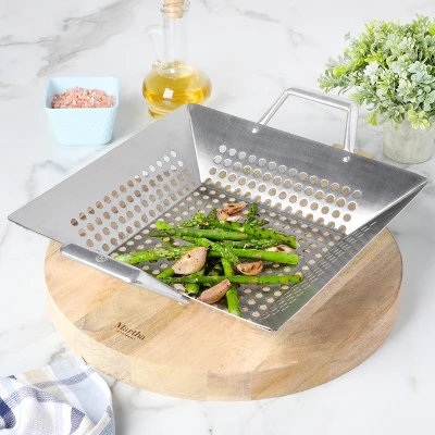 Gibson Amber 12 Inch Square Cast Aluminum BBQ Grill Topper With Handles 7 Gibson Amber 12 Inch Square Cast Aluminum BBQ Grill Topper With Handles - Image 5