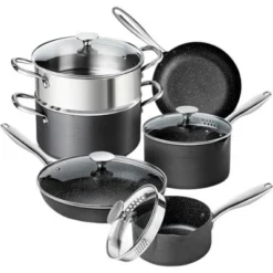 Michelangelo 10pc Non Stick Pots And Pans Set With Granite Interior 11 Michelangelo 10pc Non Stick Pots And Pans Set With Granite Interior -Cookware Store GUEST 37c354b1 2d59 41f4 b91d dc920bd7bbe2