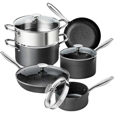 Michelangelo 10pc Non Stick Pots And Pans Set With Granite Interior 7 Michelangelo 10pc Non Stick Pots And Pans Set With Granite Interior - Image 5