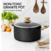MICHELANGELO 6Quart Stock Pot With Lid, Nonstick Soup Pot With Lid, Non Stick Pot With Stay-cool Handle, Nonstick Pot For Cooking, Black Granite -Cookware Store GUEST 3869c74a b759 4870 bad2 9c445a68a822