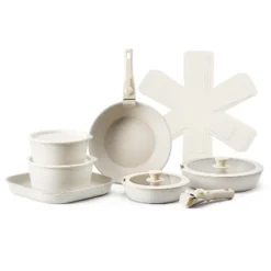 VEVOR 17 Piece Pots And Pans Set Nonstick, Detachable Handle Cookware, Space Saving Induction Cookware Set, Kitchen RV Cooking Sets, White -Cookware Store GUEST 39c60a61 6aa5 4d45 8a91 32698ecb0f55