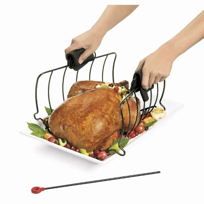 Cuisipro Roast & Serve Non-Stick Turkey And Poultry Roasting Rack, Black 5 Cuisipro Roast & Serve Non-Stick Turkey And Poultry Roasting Rack, Black - Image 3