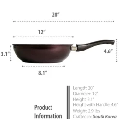 TECHEF Blooming Flower - 12" Nonstick Wok/Stir-Fry Pan With Cover -Cookware Store GUEST 3a251434 db26 4d3e b91b 7f1ce8044019