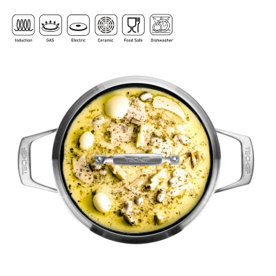 TECHEF Onyx - 5qt Nonstick Soup Pot With Cover 4 TECHEF Onyx - 5qt Nonstick Soup Pot With Cover - Image 2