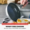 Bobby Flay 2pk (8" And 10") Stainless Steel Ceramic Nonstick Fry Pan Set