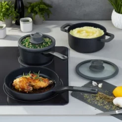 BergHOFF Leo Stone+ 10Pc Nonstick Ceramic Cookware Set With Glass Lid, Recycled Cast Aluminum 14 BergHOFF Leo Stone+ 10Pc Nonstick Ceramic Cookware Set With Glass Lid, Recycled Cast Aluminum -Cookware Store GUEST 3b8834a1 d814 49c9 96c3 4cf83cafb719
