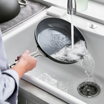 GreenPan Paris Pro Hard Anodized Healthy Ceramic Nonstick 8" And 10" Open Frying Pan Set - Gray 10 GreenPan Paris Pro Hard Anodized Healthy Ceramic Nonstick 8" And 10" Open Frying Pan Set - Gray - Image 8