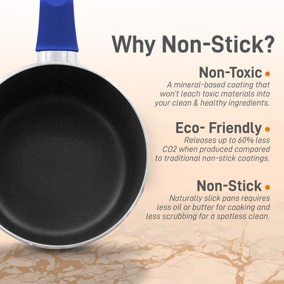 NutriChef Saucepan Pot With Lid - Non-stick High-Qualified Kitchen Cookware With See-Through Tempered Glass Lids, 2 QT. 4 NutriChef Saucepan Pot With Lid - Non-stick High-Qualified Kitchen Cookware With See-Through Tempered Glass Lids, 2 QT. - Image 2