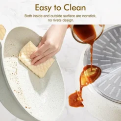 BRINJOY 10-Piece Ceramic Nonstick Cookware Set - Healthy Non-Toxic Induction Kitchen Set, Beige White -Cookware Store GUEST 3ccf7c27 6ff5 470e a76d ec4b41e39ceb