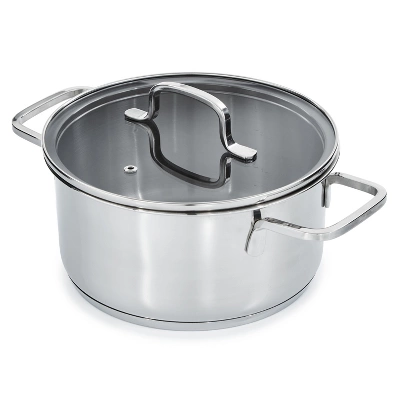 BergHOFF Helix Recycled 18/10 Stainless Steel Stockpots With Glass Lid 14 BergHOFF Helix Recycled 18/10 Stainless Steel Stockpots With Glass Lid - Image 12