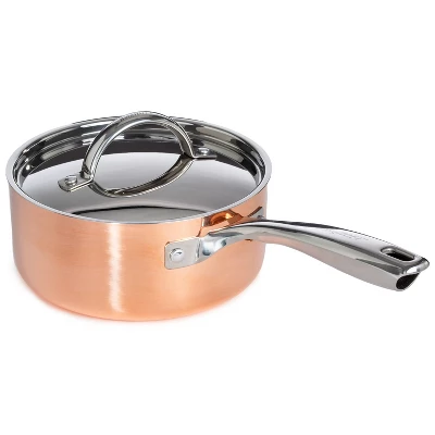BergHOFF Vintage Tri-Ply Copper Stainless Steel Cookware Set With Stainless Steel Lids, Gold 4 BergHOFF Vintage Tri-Ply Copper Stainless Steel Cookware Set With Stainless Steel Lids, Gold - Image 2