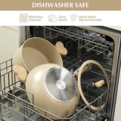 KOCH SYSTEME CS 6qt Aluminum Stock Pot With Nonstick Cream Interior, Nonstick Soup Pots With Glass Lid & Stainless Steel Handles,Dishwasher-Safe -Cookware Store GUEST 3ebd68c0 3b47 4106 a89a bdfa5d9cc00d