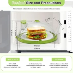 Itopfox Microwave Splatter Cover With Steamer, Clear Lid For Food, Kitchen Accessories For Microwave Oven, Green -Cookware Store GUEST 4091cb22 b2d8 4de2 a4a3 eccffc6fafa8
