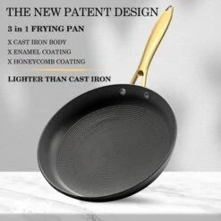 Non Stick Frying Pan – 10 Inch Cast Iron Skillet With Stay-Gold Stainless Steel Handle, Scratch-resistant And Anti-frictional , Induction Compatible. -Cookware Store GUEST 40b8b2c0 c0cb 4337 aa65 d9b1833222b8