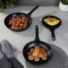 BergHOFF Helix 3Pc Nonstick Ceramic Frying Pan Set, Recycled Aluminum, Black -Cookware Store GUEST 40edfc21 3ddc 4e8f 8840 60eb08b2fc5f