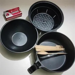 Itopfox Microwave Ramen Bowl Cooker Set With Handles, Includes Spoon Chopsticks Fork, Perfect For College Dorm Room & Apartment Essentials (Black) -Cookware Store GUEST 427f6648 7aed 438f 8dd4 e909328f83c4