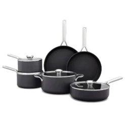 OXO 10pc Ceramic Pro Non-Stick Cookware Set Gray: Aluminum, Dishwasher-Safe, Induction & Gas Compatible, Lifetime Warranty -Cookware Store GUEST 42e02c4e dc64 4dc7 8933 a423a60ee5c1