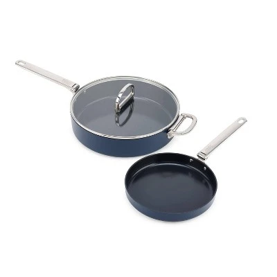 Joseph Joseph 9.5" Fry, 3.8qt Saute Pan And Lid Space Saving Ceramic Nonstick 3pc Cookware Set 14 Joseph Joseph 9.5" Fry, 3.8qt Saute Pan And Lid Space Saving Ceramic Nonstick 3pc Cookware Set - Image 12