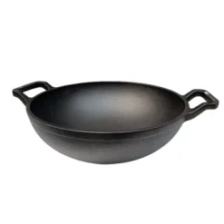 Amber Sports Cast Iron Deep Kadai Wok With Dual Handles, Heavy-Duty Cooking Pot For Deep Frying, Induction, Grill & Open Flame Compatible -Cookware Store GUEST 4319214a 68fb 4c83 bbc1 0e76c1b18074