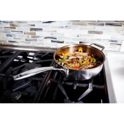 Swiss Diamond Premium Clad Saute Pan With Tempered Glass Lid