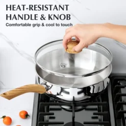 KOCH SYSTEME CS Saute Pan With Lid, Deep Frying Pan With Lid, Stylish Cool-Touch Bakelite Handle -Cookware Store GUEST 44452117 ab38 4dc9 b94c 6d46437f9d0e