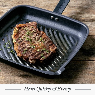 Merten & Storck 12"x10" Pre Square Grill Pan: Cast Iron, Steel Handle, Induction Compatible, Hand Wash Only 5 Merten & Storck 12"x10" Pre Square Grill Pan: Cast Iron, Steel Handle, Induction Compatible, Hand Wash Only - Image 3