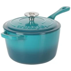 Crock-Pot Artisan 3 Quart Enameled Cast Iron Saucepan With Lid 15 Crock-Pot Artisan 3 Quart Enameled Cast Iron Saucepan With Lid -Cookware Store GUEST 44a123ba 985d 48a1 8369 1bb80b005819