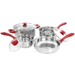 Gibson Home Crawson 7 Piece Stainless Steel Cookware Set In Chrome With Red Handles 21 Gibson Home Crawson 7 Piece Stainless Steel Cookware Set In Chrome With Red Handles -Cookware Store GUEST 451d612d 3673 4fb3 a2e5 d45737ce2bf4