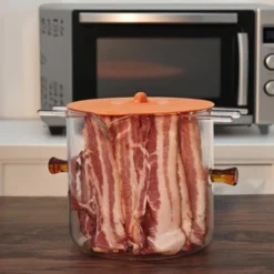 Itopfox Microwave Bacon Cooker With Cover, 2-in-1 Glass Cooking Pot, Microwavable Bacon Grill With Silicone Lid, Easy Clean -Cookware Store GUEST 451e2a6d 77aa 4048 8cea 77e407ad0dc6