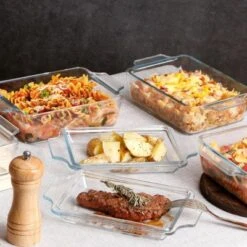 Itopfox Set Of 2 Glass Casserole Dishes With Lids, Oven Safe Rectangular Baking Dishes For Cooking, Roasting, And Serving Meals -Cookware Store GUEST 472de71a 2454 481b bb8b 5c37d2a36fc8