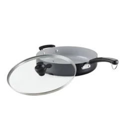 Farberware Disney Monochrome 4.5qt Ceramic Nonstick Saute Pan With Lid And Helper Handle Black: Large Pan, Dishwasher-Safe -Cookware Store GUEST 4822ad94 250e 4db2 b269 7bb67c6bd9c6