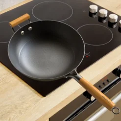 Imarku Professional Cooking Utensil ,12.6 Inch Nonstick Cast Iron Pan, Frying Pizza Pan,Ergonomic Wooden Grip, Even Heat Conduction, Dishwasher Safe -Cookware Store GUEST 484583aa 4f3d 4c6f 946d fc94dc98f845