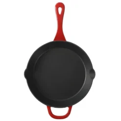 Crock-Pot Artisan Enameled Cast Iron Round Skillet In Gradient Red