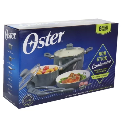 Oster® Oster Ridge Valley 8 Piece Aluminum Nonstick Cookware Set In Grey 10 Oster® Oster Ridge Valley 8 Piece Aluminum Nonstick Cookware Set In Grey - Image 8