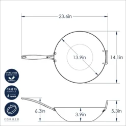 Nordic Ware Basalt 14" Spun Wok -Cookware Store GUEST 49609166 cdde 47e2 9c68 82efe9b0b72b