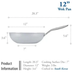 TECHEF CeraTerra - 12" Ceramic Nonstick Flat Bottom Wok/Stir-Fry Pan -Cookware Store GUEST 4a40e348 9e63 470a a6ea 429e0b930ea7