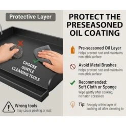 "Attop 25""x16"" Nonstick Cast Iron Griddle (for Gas/Charcoal Grills) " -Cookware Store GUEST 4a4f4b94 993c 4bab a63b d9a5865aa355