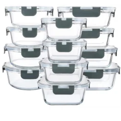 Itopfox 24-Piece Glass Food Storage Containers With Snap Locking Lids, Airtight Meal Prep Containers For Microwave, Oven, Freezer & Dishwasher -Cookware Store GUEST 4b455775 08bd 444f ba70 febac853d5c8