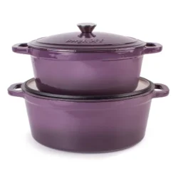 BergHOFF Neo 4Pc Cast Iron Cookware Set, 5qt. & 8qt. Oval Dutch Ovens, Matching Lids -Cookware Store GUEST 4b754a31 4b44 4d0e ba47 b3b1d9cf0435